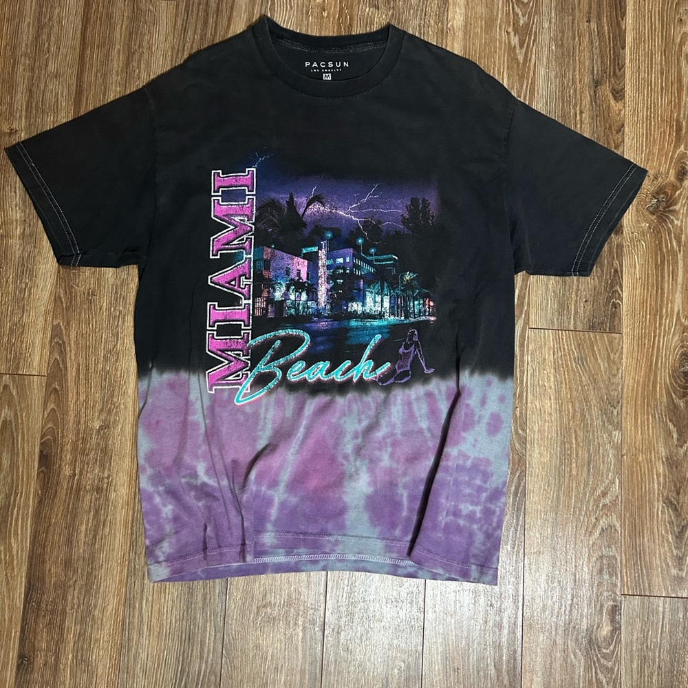 PacSun Miami Beach Graphic T-Shirt - Picture 2 of 5